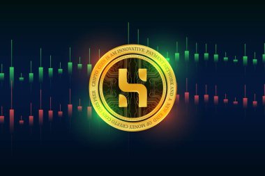  Dijital arkaplanda gizli sanal para birimi görüntüleri. 3d illüstrasyon.