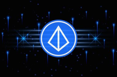  Loopring-lrc sanal para birimi resimleri. 3d illüstrasyon.