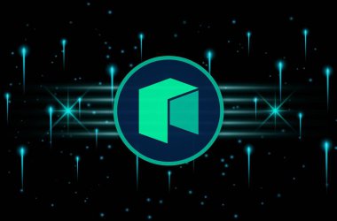 Dijital arkaplanda yeni sanal para birimi görüntüleri. 3d illüstrasyon.