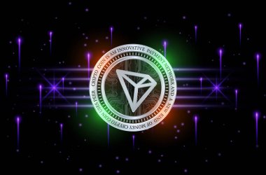  Tron-trx sanal para birimi. 3d illüstrasyon.