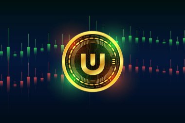 Dijital arkaplanda ultra-uos sanal para birimi görüntüleri. 3d illüstrasyon.
