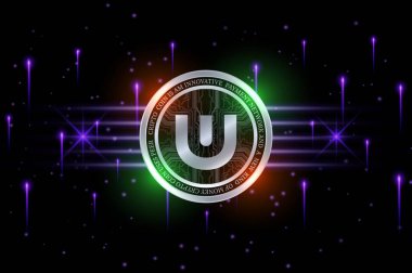 Dijital arkaplanda ultra-uos sanal para birimi görüntüleri. 3d illüstrasyon.