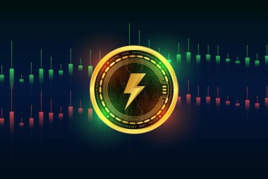 Vethortoken-vtho sanal para biriminin görüntüleri. 3d illüstrasyon