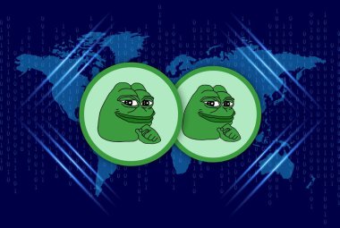 Dijital arkaplandaki pepe logosunun görüntüleri. 3d illüstrasyon.