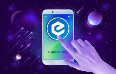ecash-xec sanal para biriminin görüntüleri. 3d illüstrasyon