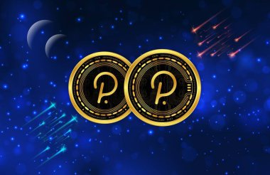 Dijital arkaplanda polkadot-nokta şifreleme resimleri. 3d illüstrasyon.