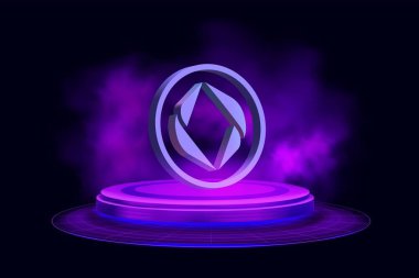 ethereum name-ens sanal para birimi resimleri. 3d illüstrasyon