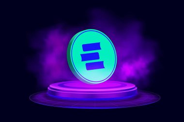 Dijital arka planda açık kampüs-edu logosunun görüntüleri. 3d illüstrasyon.