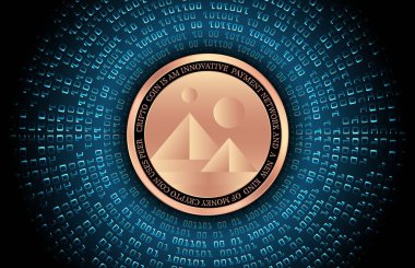 decntraland-mana cryptocurrency image. 3D illustration. clipart