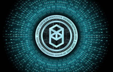 dijital arkaplanda fantom-ftm sanal para birimi resmi. 3d illüstrasyon.