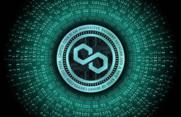 Полигональные криптовалютные изображения на цифровом фоне. 3d иллюстрация.