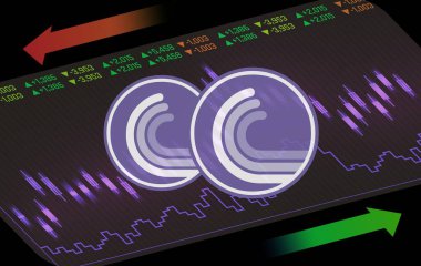 bittorrent-bttc sanal para birimi resmi dijital arkaplanda. 3d illüstrasyon.