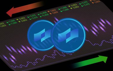 Sayısal arkaplanda coti sanal para birimi resmi. 3d illüstrasyon.