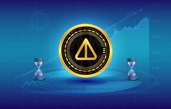 stock image notcoin-not cryptocurrency logo illustrations on abstract background. 3d illustrations.