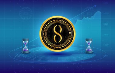 Tekillik-Agix sanal para biriminin görüntüleri. 3d illüstrasyon