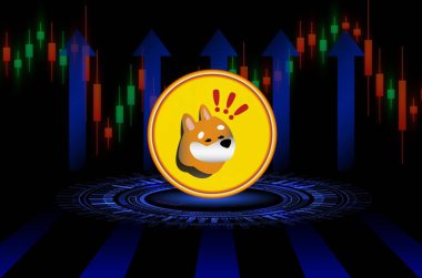 Dijital arkaplanda bozuk para kripto resmi var. 3d illüstrasyon.