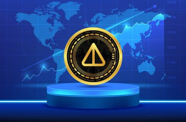 notcoin-not cryptocurrency logo illustrations on abstract background. 3d illustrations. clipart