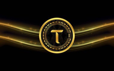 Bitttensor-tao kripto para birimi resimleri. 3 boyutlu illüstrasyon. dijital paralar.