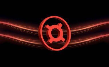 dijital arkaplanda sanal para birimi resmi. 3d illüstrasyon.