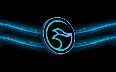 Manta network-manta para şifreli para birimi resmi dijital arkaplanda. 3d illüstrasyon.