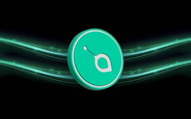 Dijital arkaplanda siacoin-sc şifreli para birimi resmi. 3d illüstrasyon.