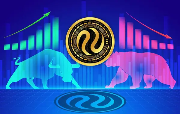 stock image Injective protocol-inj cryptocurrency images on digital background. 3d illustrations.