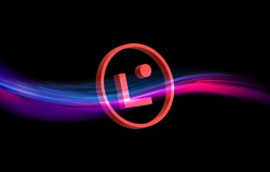 Dijital arkaplanda linea kripto para birimi resmi. 3B çizimler.