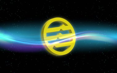 dijital arkaplanda aptos-apt şifreleme resimleri. 3d illüstrasyon.