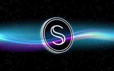 Dijital arkaplandaki gizli sanal para biriminin görüntüleri. 3d illüstrasyon.