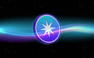 Dijital arkaplanda paralı sanal para birimi görüntüleri. 3d illüstrasyon.