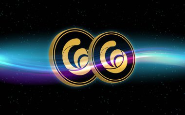 Radyo Kaka-Raca şifreleme para birimi görüntüleri. 3 boyutlu illüstrasyon. dijital paralar.