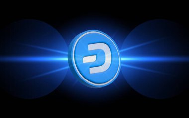 Dijital arkaplanda tire sanal para birimi görüntüsü. 3B çizimler.