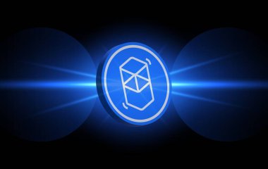 dijital arkaplanda fantom-ftm sanal para birimi resmi. 3d illüstrasyon.