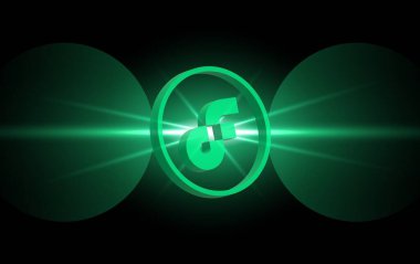 Sanal para birimi görüntüsünü dijital arkaplanda aktar. 3B çizimler.