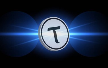 Bitttensor-tao kripto para birimi resimleri. 3 boyutlu illüstrasyon. dijital paralar.