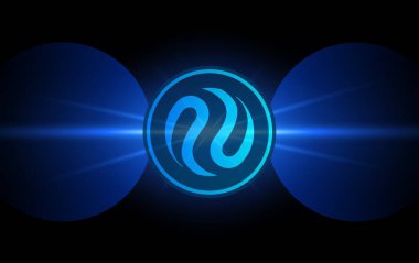 Dijital arkaplanda enjektif protokol-inj kripto para birimi resimleri. 3d illüstrasyon.