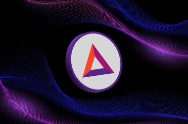 Temel dikkat-yarasa ikonu sanal para birimi görüntüsüdür. 3d çizimler