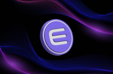enjin-enj sanal para biriminin dijital arkaplan resmi. 3d illüstrasyon.