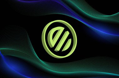 Renzo-rez 'in dijital arka plandaki kripto para birimi görüntüsü. 3B çizimler.