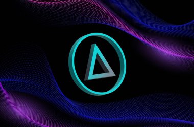 Dijital arka planda tuz kripto para birimi logosu çizimleri. 3B çizimler.