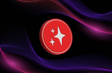 Hazine büyüsü sanal para biriminin dijital arkaplan görüntüsü. 3d çizimler.