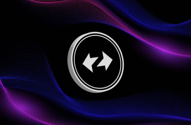 Dijital arkaplanda zksync-zk şifreli para birimi. 3B çizimler.