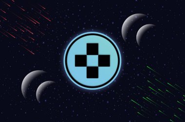 Dijital arkaplandaki yonca finans logosu görüntüleri. 3d illüstrasyon.