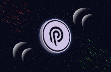 Dijital arkaplanda Pyth network para logosu resmi. 3d illüstrasyon.