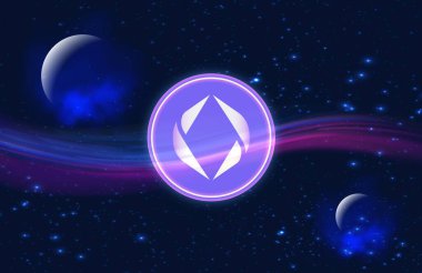 ethereum name service-ens virtual currency images. 3d illustration