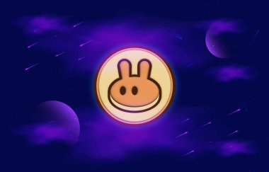 Krep-kek sanal para biriminin görüntüleri. 3d illüstrasyon