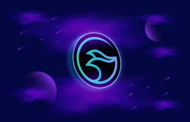 Manta network-manta para şifreli para birimi resmi dijital arkaplanda. 3d illüstrasyon.