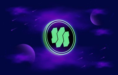 Dijital arkaplanda süper mısra süper şifreli resimler. 3d illüstrasyon.