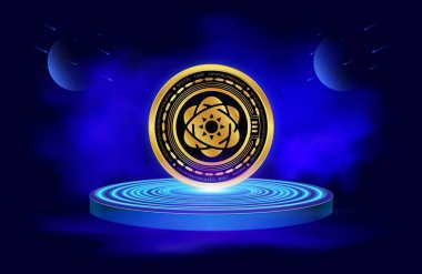 Dijital arkaplanda solar-sxp sanal para birimi resimleri. 3d illüstrasyon.