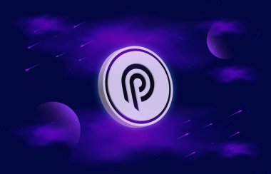 Dijital arkaplanda Pyth network para logosu resmi. 3d illüstrasyon.
